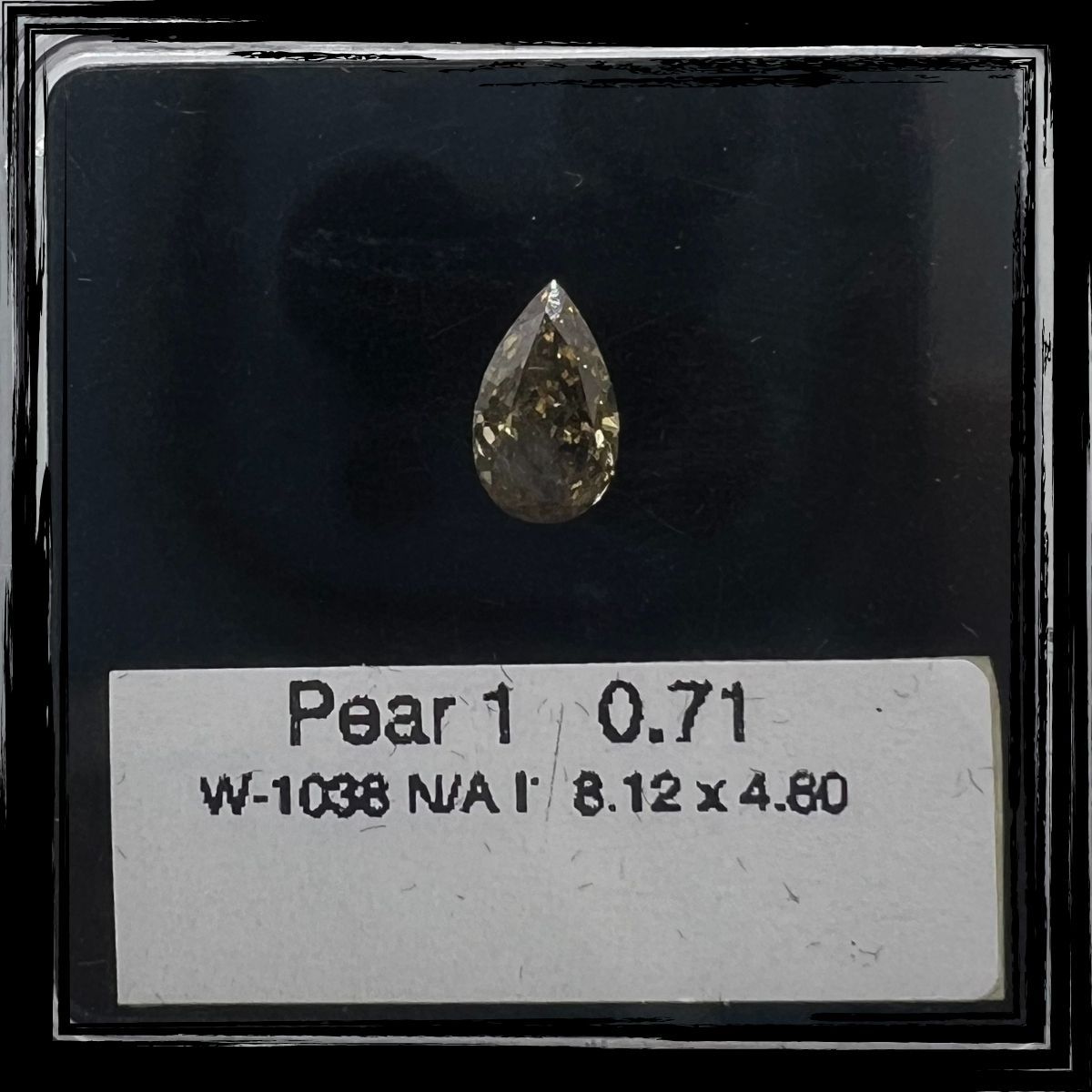 Pear Brown Natural Diamond 0.71ct I1 loose diamond