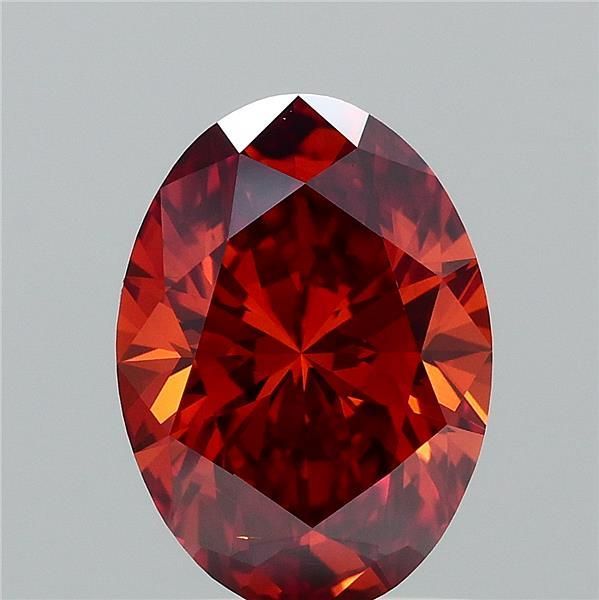 Oval Fancy Vivid Orange Lab-grown Diamond 1.5ct VS1 loose diamond