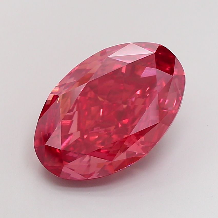 Oval Fancy Vivid Red Lab-grown Diamond 10.18ct VS2 loose diamond