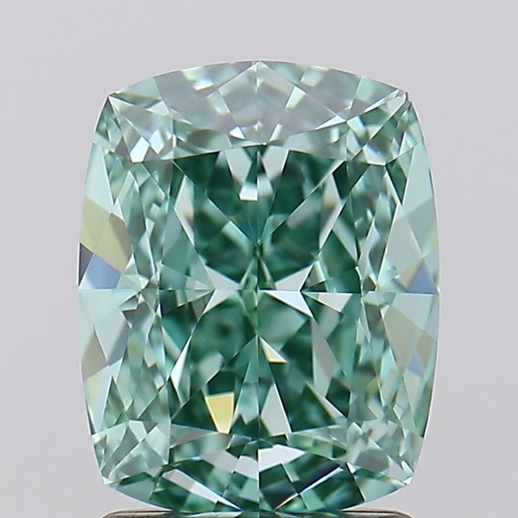 Cushion Fancy Vivid Green Lab-grown Diamond 2.05ct VVS1 loose diamond