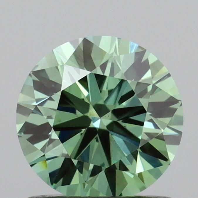 Round Fancy Vivid Green Lab-grown Diamond 0.91ct VS2 loose diamond