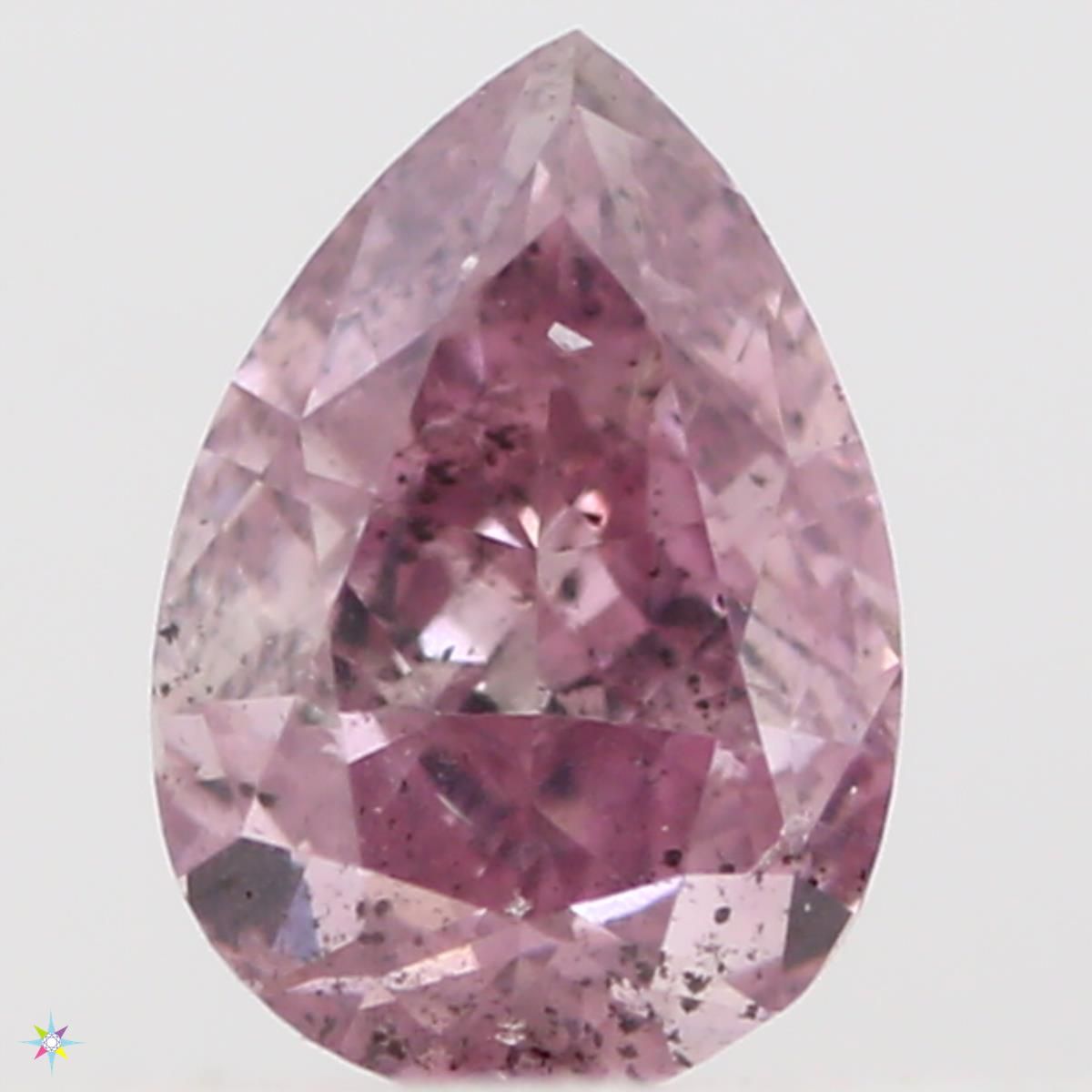 Pear Fancy Intense Purplish Pink Natural Diamond 0.18ct I1 loose diamond