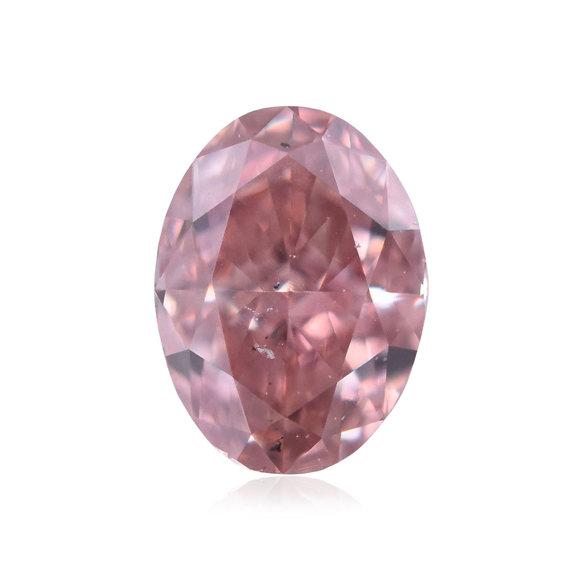 Oval Fancy Intense Orangey Pink Natural Diamond 0.17ct SI1 loose diamond