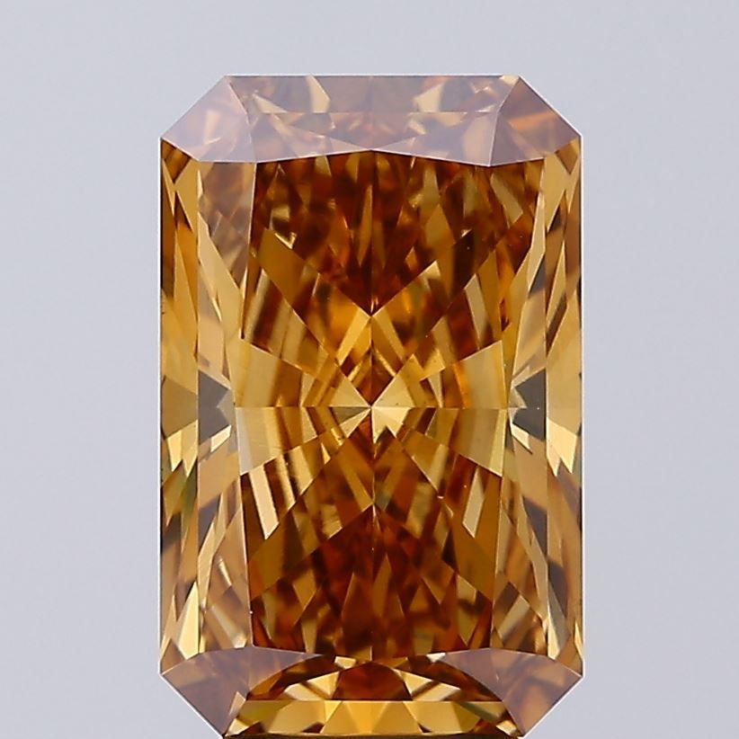 Radiant Fancy Yellowish Brown Lab-grown Diamond 4.55ct VVS2 loose diamond