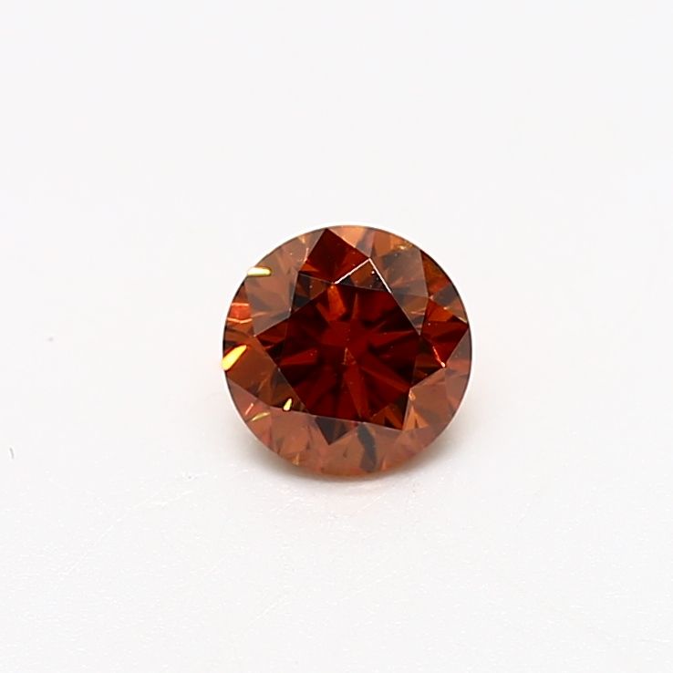 Round Brownish Orange Natural Diamond 0.45ct SI2 loose diamond