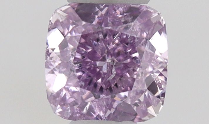 Cushion Fancy Intense Pink Purple Natural Diamond 0.17ct I1 loose diamond