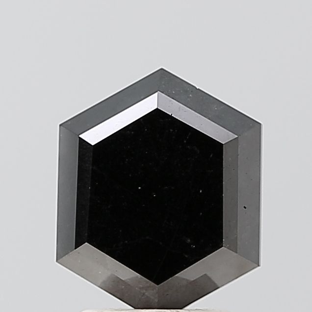 Hexagonal Black Natural Diamond 2.61ct VVS2 loose diamond
