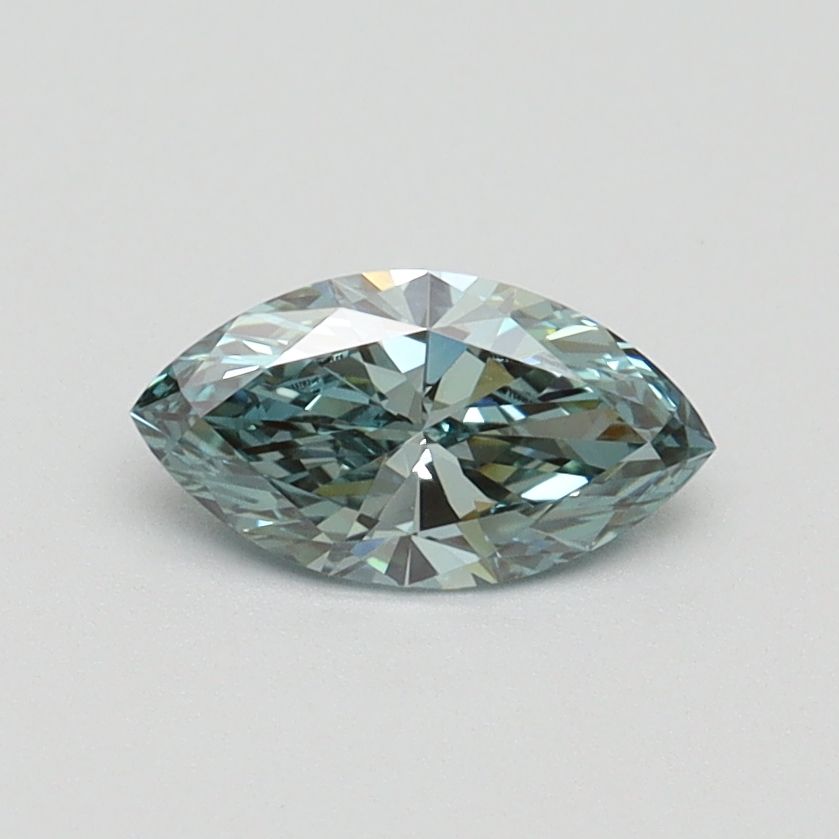 Marquise Fancy Vivid Green Lab-grown Diamond 0.5ct VVS2 loose diamond