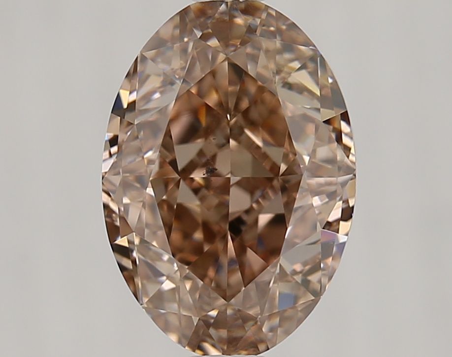 Oval Fancy Orange Brown Natural Diamond 1.72ct SI1 loose diamond