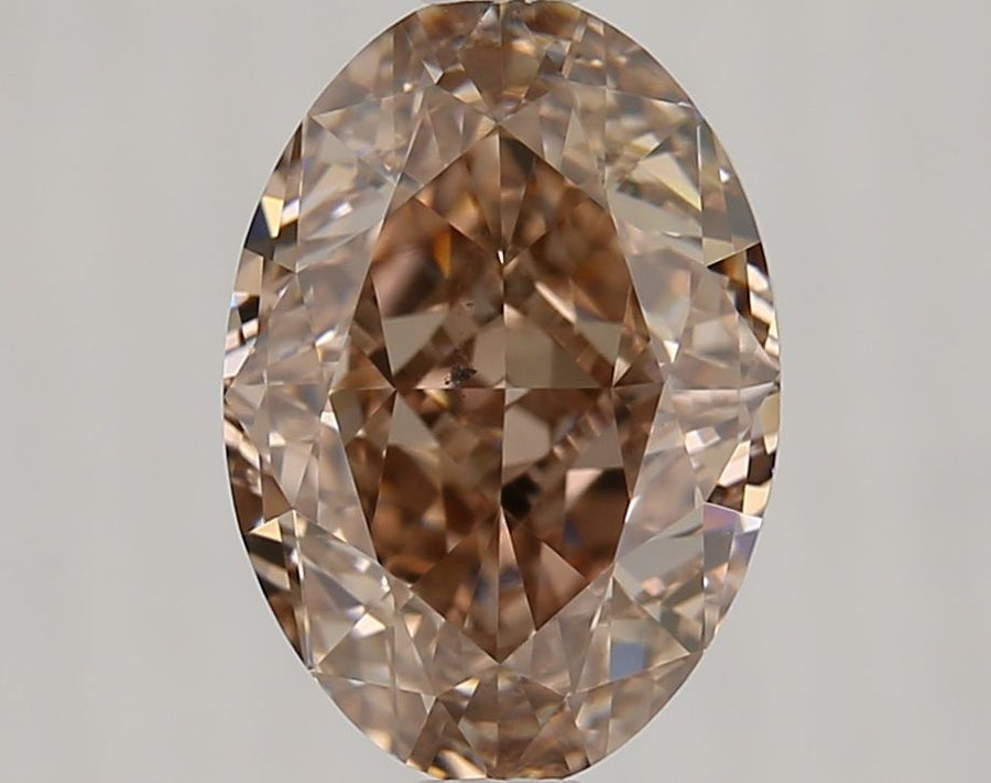Oval Fancy Orange Brown Natural Diamond 1.72ct SI1 loose diamond