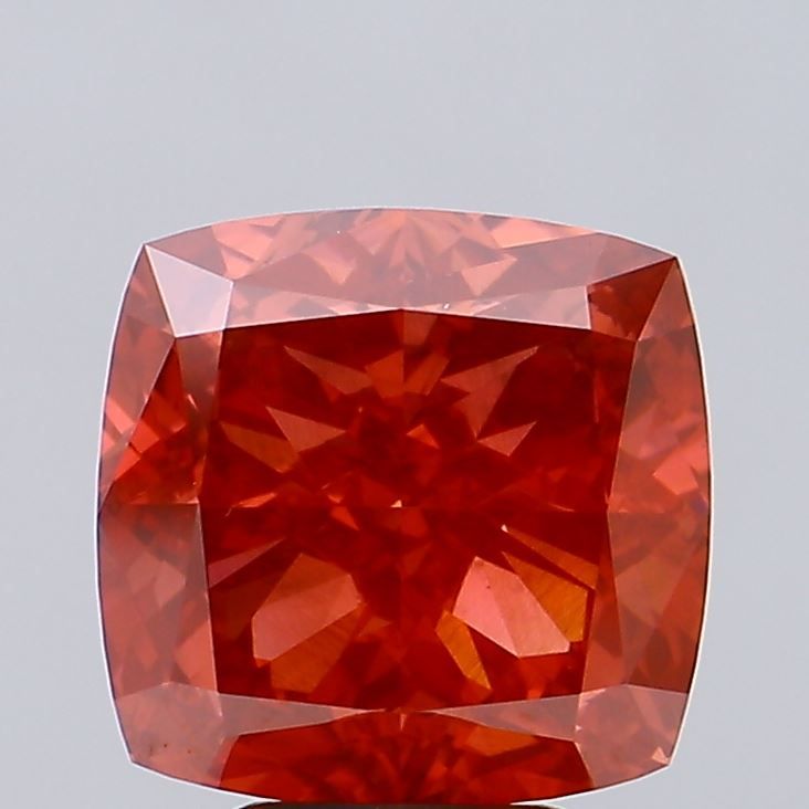Cushion Fancy Vivid Red Lab-grown Diamond 5.5ct VS2 loose diamond