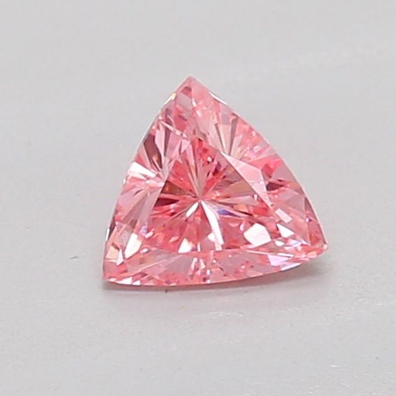 Triangular Fancy Vivid Pink Lab-grown Diamond 0.25ct SI1 loose diamond