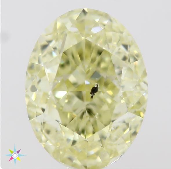 Oval Fancy Light Yellow Natural Diamond 1.33ct SI2 loose diamond