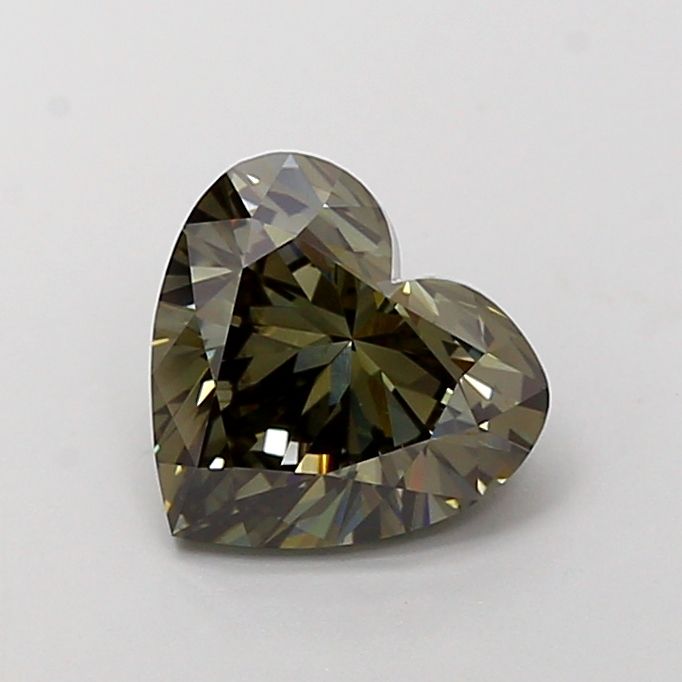Heart Fancy Deep Green Gray Lab-grown Diamond 2.02ct VS1 loose diamond