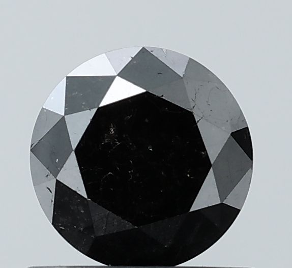 Round Black Natural Diamond 0.92ct VS1 loose diamond
