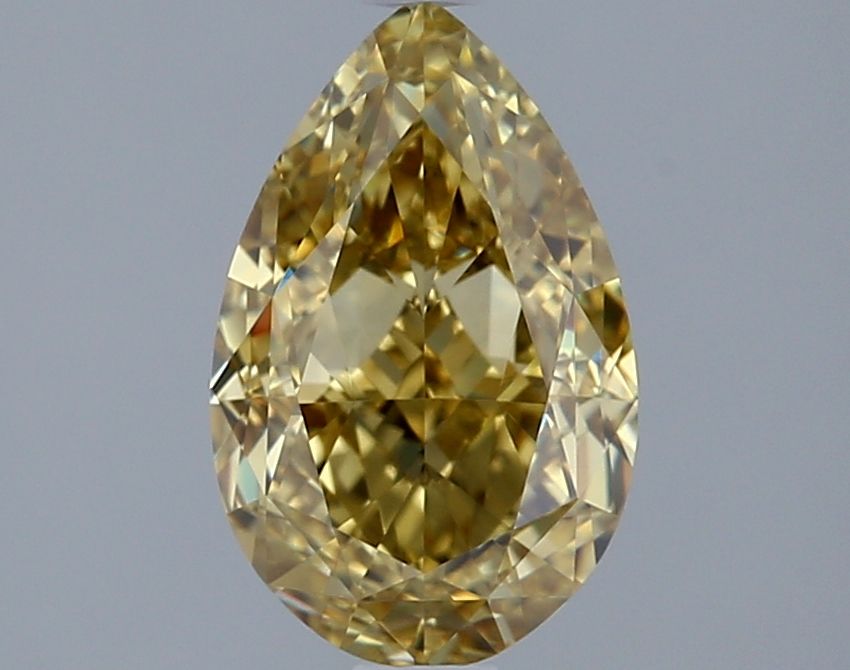 Pear Faint Blueish Yellow Natural Diamond 2.01ct VVS1 loose diamond