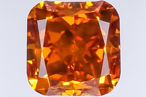 Cushion Fancy Deep Brownish Yellowish Orange Natural Diamond 0.59ct I1 loose diamond