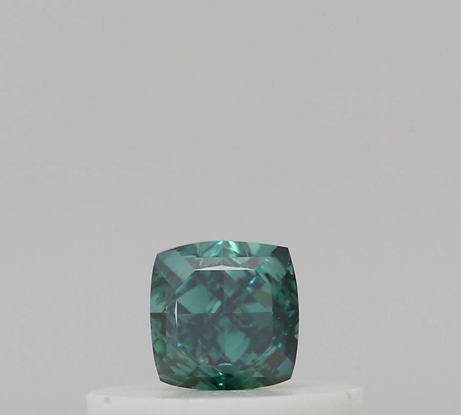 Cushion Fancy Deep Blue Green Natural Diamond 0.26ct SI1 loose diamond
