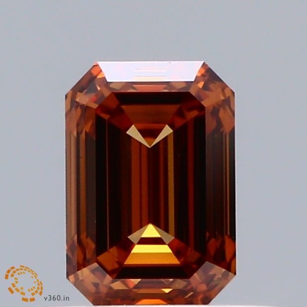 Emerald Fancy Intense Orange Lab-grown Diamond 0.72ct VVS2 loose diamond
