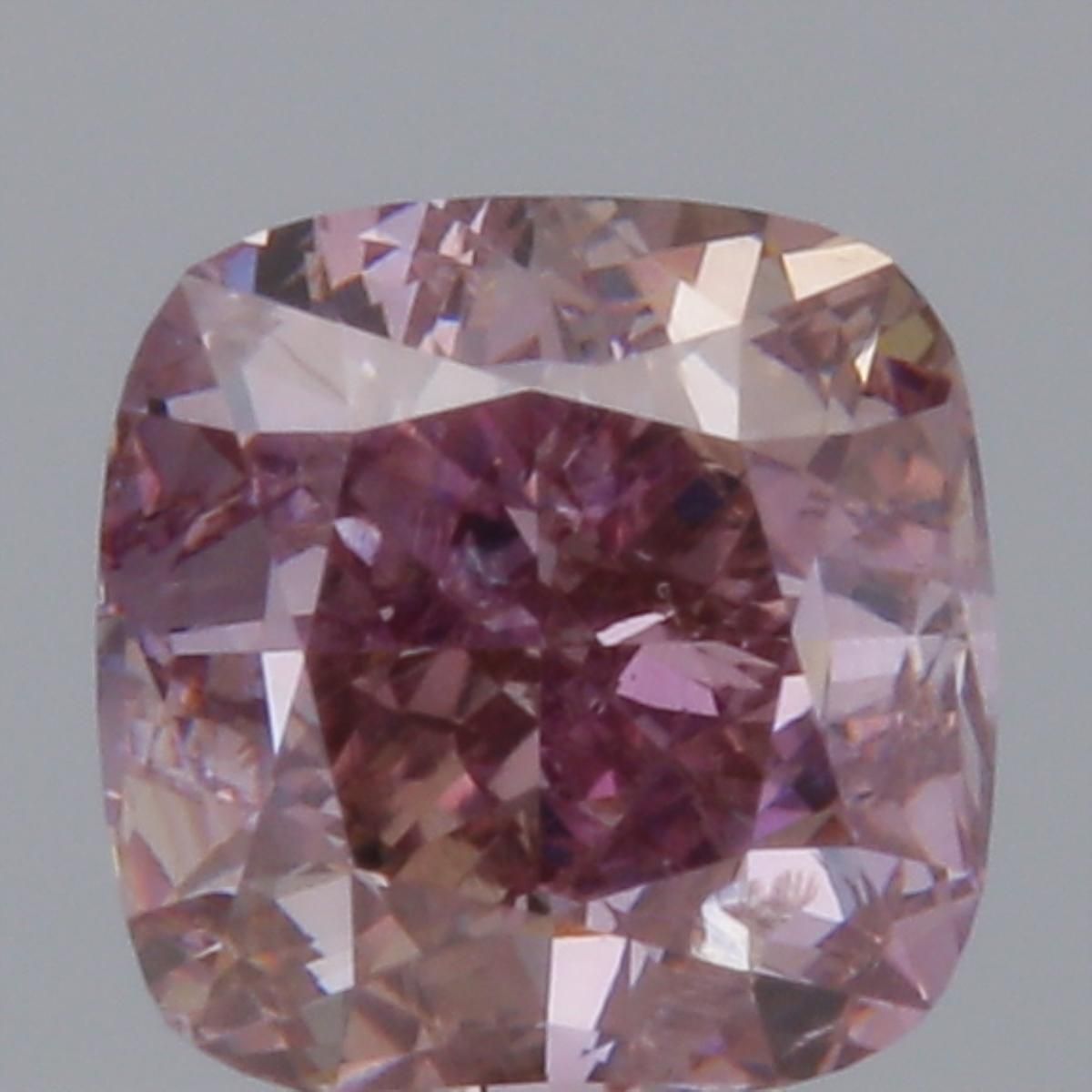 Cushion Fancy Deep Brownish Purple Pink Natural Diamond 0.56ct I1 loose diamond