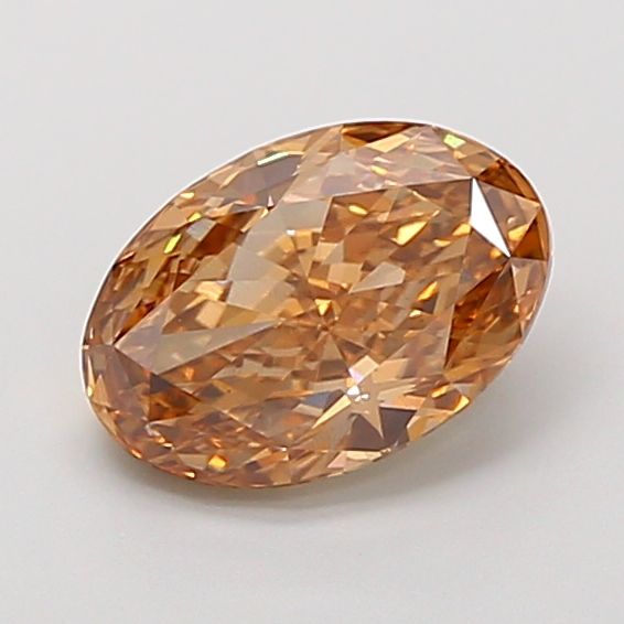Oval Fancy Yellow Brown Lab-grown Diamond 2.53ct VS1 loose diamond