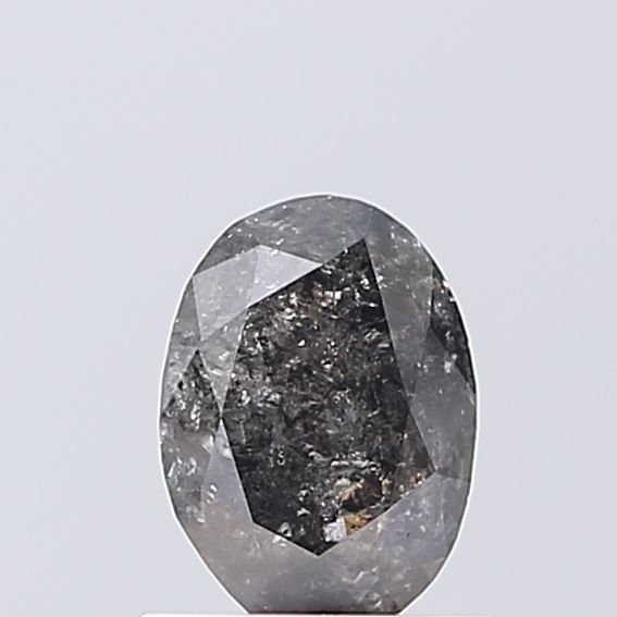 Oval Salt And Pepper Natural Diamond 1.07ct VS1 loose diamond