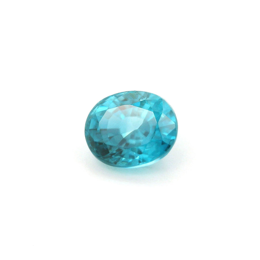 Oval Blue Zircon 4.11ct loose gemstone