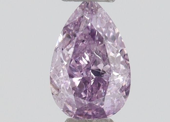 Pear Fancy Intense Pinkish Purple Natural Diamond 0.1ct loose diamond