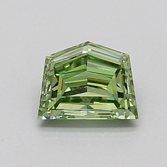 Pentagonal Fancy Vivid Green Lab-grown Diamond 0.54ct VVS2 loose diamond