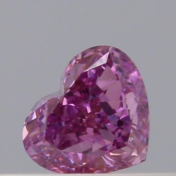 Heart Fancy Intense Pink Purple Natural Diamond 0.15ct SI1 loose diamond