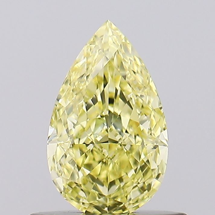 Pear Fancy Intense Yellow Natural Diamond 0.53ct VS2 loose diamond