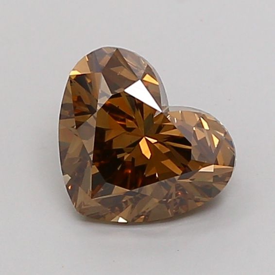 Heart Fancy Brown Natural Diamond 1.5ct VS2 loose diamond
