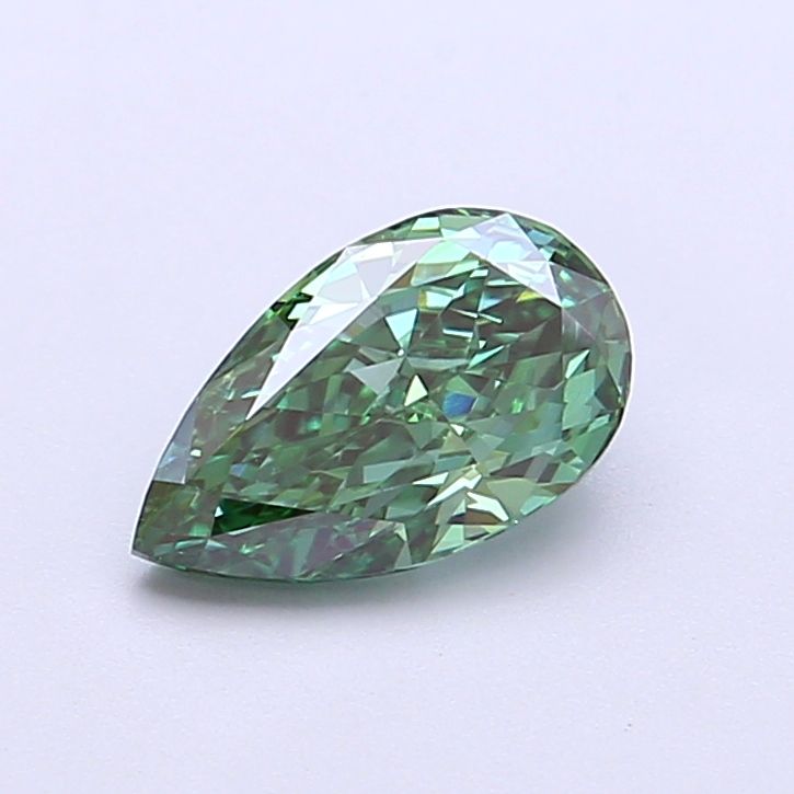 Pear Fancy Vivid Green Lab-grown Diamond 1.01ct VVS2 loose diamond