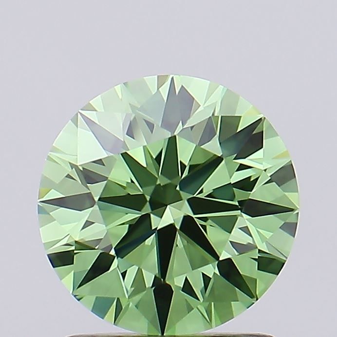 Round Fancy Vivid Green Lab-grown Diamond 1.2ct VVS1 loose diamond