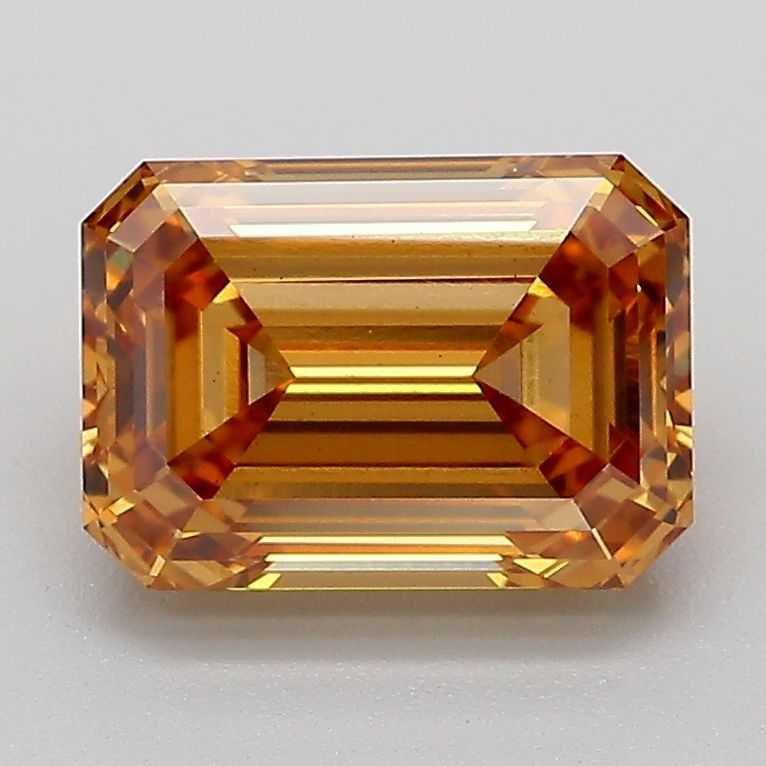 Emerald Fancy Brown Yellow Lab-grown Diamond 2.1ct VS1 loose diamond