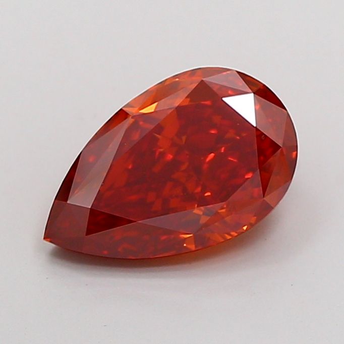 Pear Fancy Vivid Orangey Red Lab-grown Diamond 2.1ct VS1 loose diamond