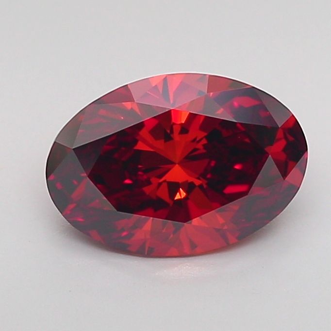 Oval Fancy Deep Orange Lab-grown Diamond 1.4ct VVS2 loose diamond
