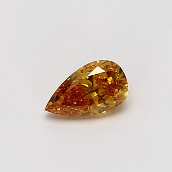 Pear Fancy Intense Yellow Orange Natural Diamond 0.31ct SI2 loose diamond