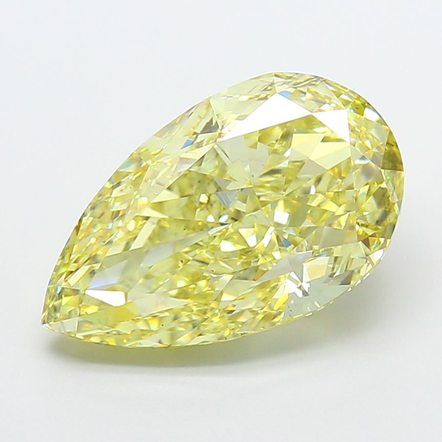Pear Fancy Yellow Lab-grown Diamond 7.52ct VS2 loose diamond