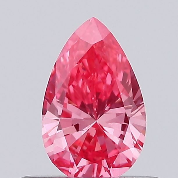 Pear Fancy Vivid Pink Lab-grown Diamond 0.44ct VS1 loose diamond