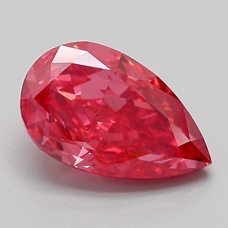 Pear Fancy Vivid Red Lab-grown Diamond 1.8ct VS2 loose diamond