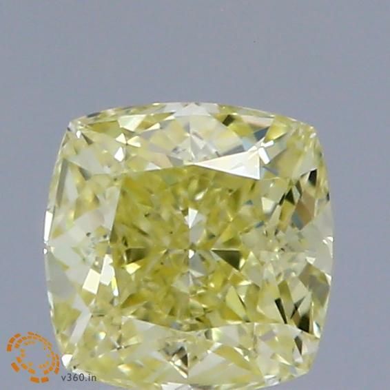 Cushion Fancy Yellow Natural Diamond 0.75ct VS1 loose diamond