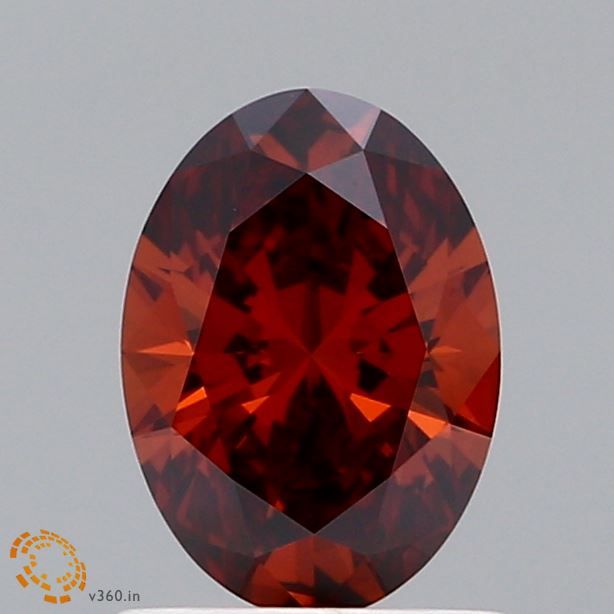 Oval Fancy Deep Orange Lab-grown Diamond 1.03ct VVS2 loose diamond