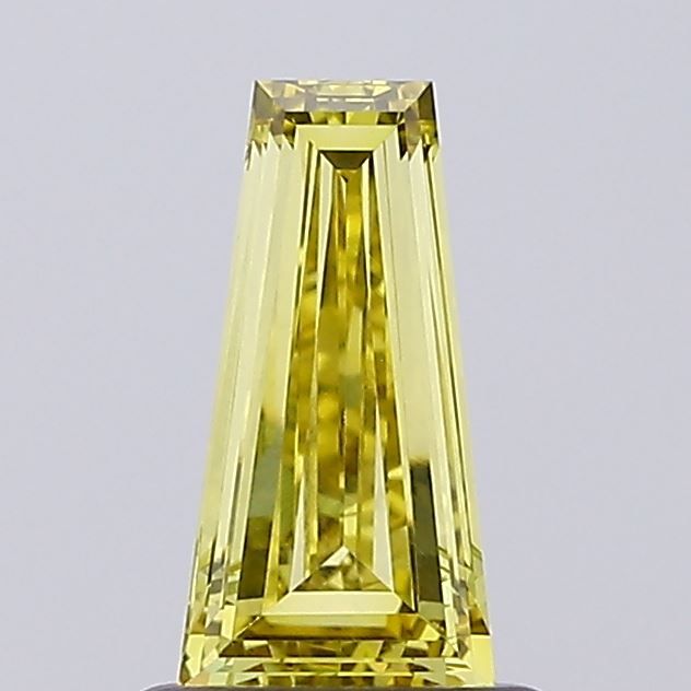 Tapered Baguette Fancy Intense Yellow Lab-grown Diamond 0.66ct VVS2 loose diamond