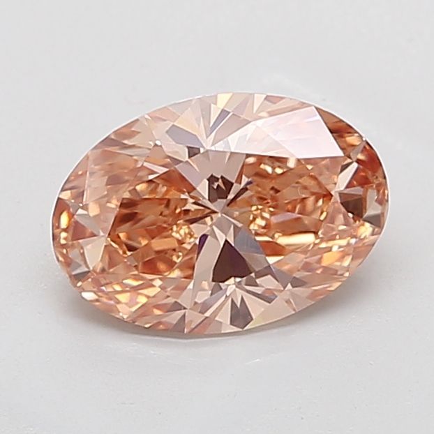 Oval Champagne Lab-grown Diamond 2.6ct VS1 loose diamond