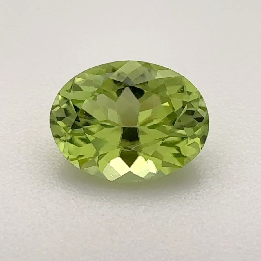 Oval Green Peridot 1.205ct loose gemstone
