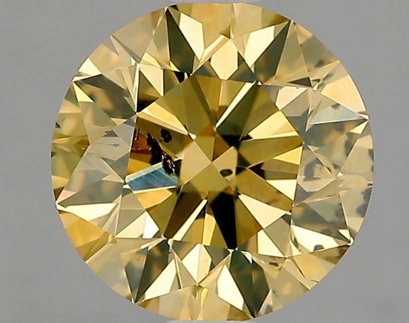 Round Fancy Yellow Natural Diamond 1.51ct SI2 loose diamond