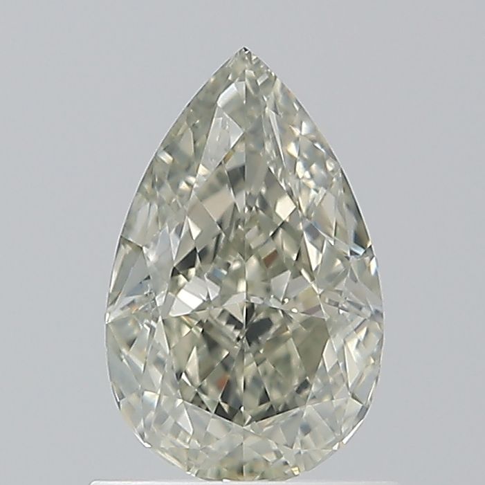 Pear Fancy Greenish Yellow Gray Natural Diamond 1.06ct VVS2 loose diamond