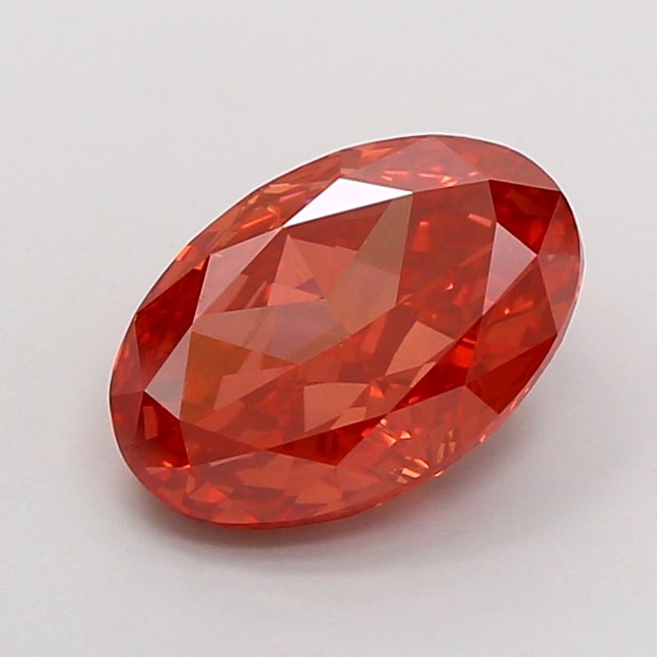 Oval Fancy Vivid Red Lab-grown Diamond 3.61ct VVS2 loose diamond