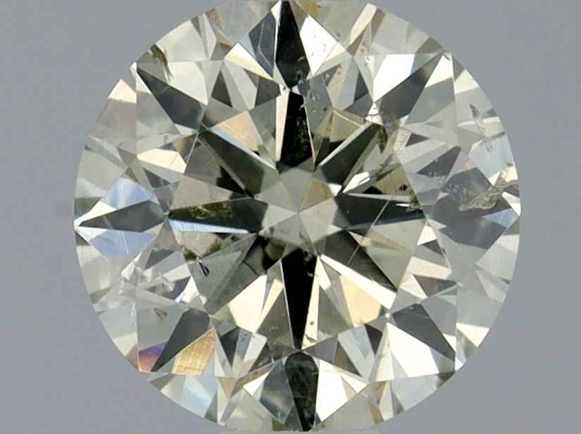 Round Light Yellowish Green Natural Diamond 0.47ct I1 loose diamond